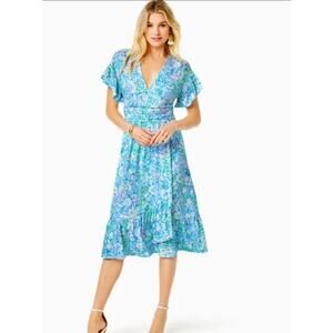 Lilly Pulitzer Juliet ruffle Midi dress S
